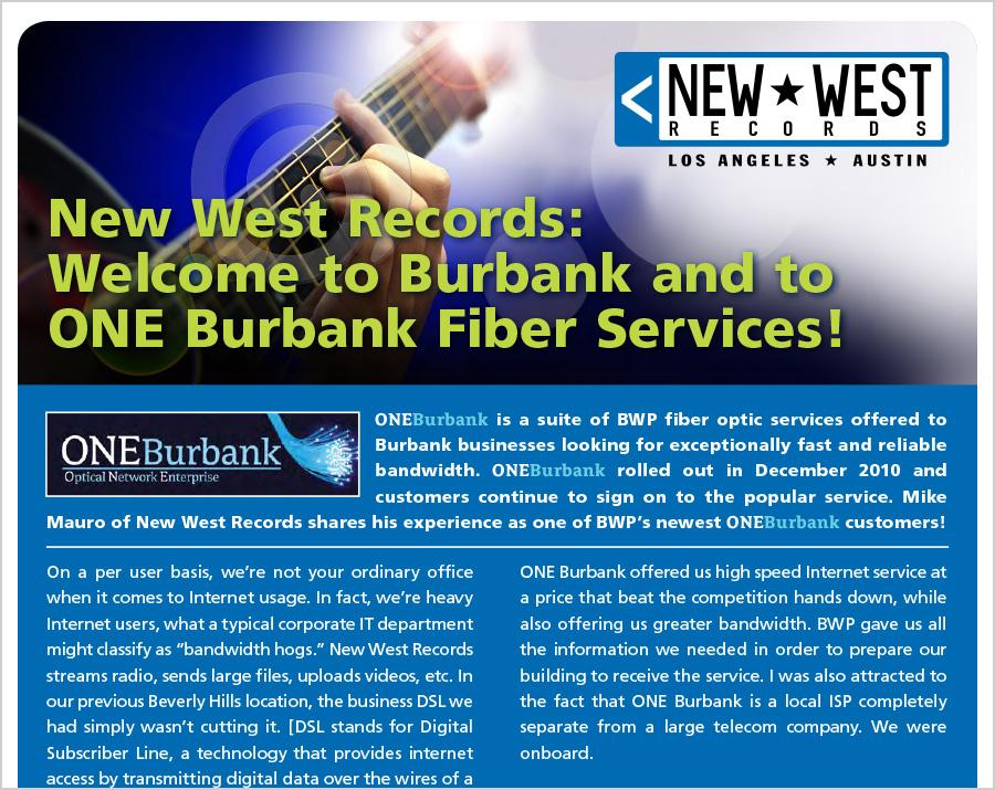 ONEBurbank Welcomes New West Records