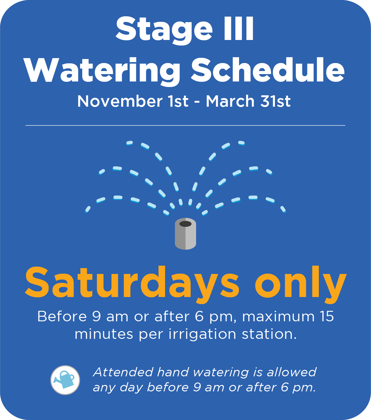 Watering Schedule  # of DAYS PER WEEK 